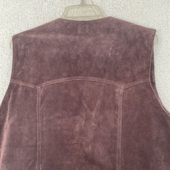 Cripple Creek Men's XL Dark Brown Suede Leather Snap Front Vest NWT - Picture 8 of 16